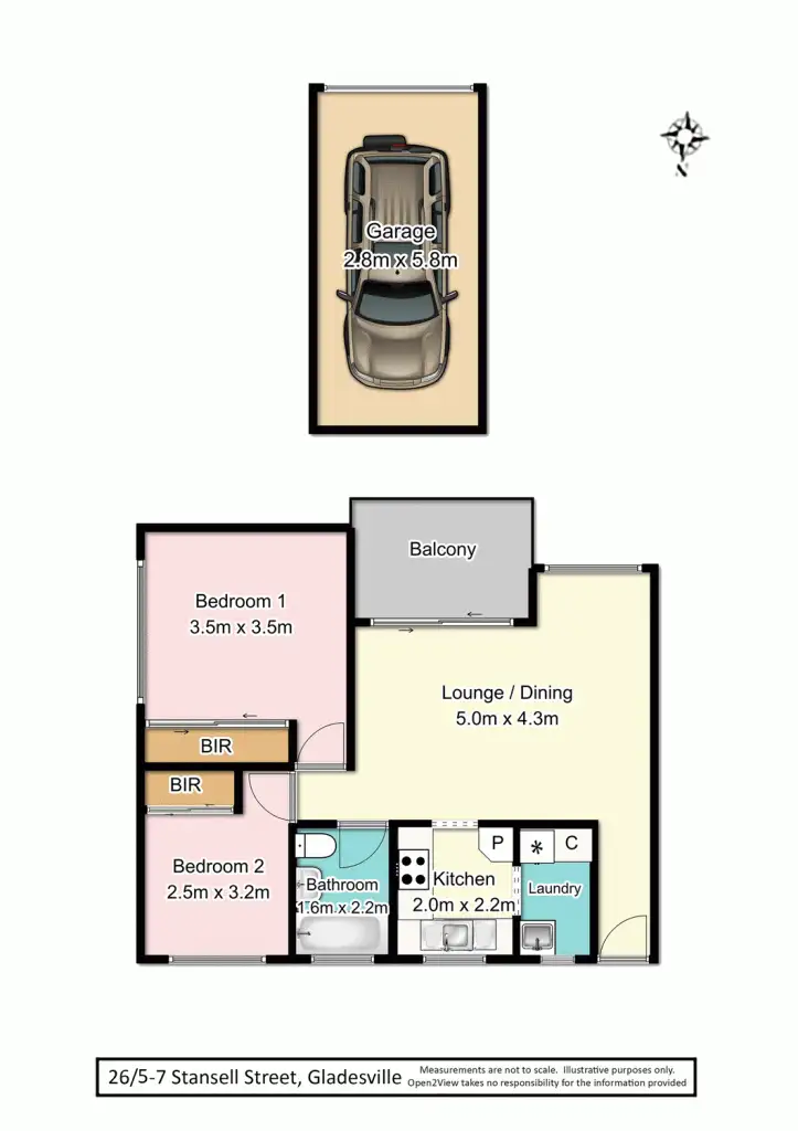 Floorplan of Homely apartment listing, 26/5-7 Stansell Street, Gladesville NSW 2111
