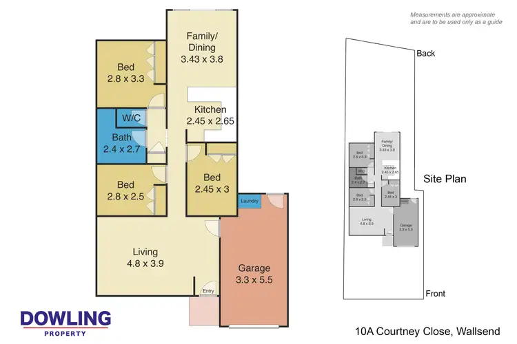 Floorplan of Homely house listing, 10a Courtney Close, Wallsend NSW 2287