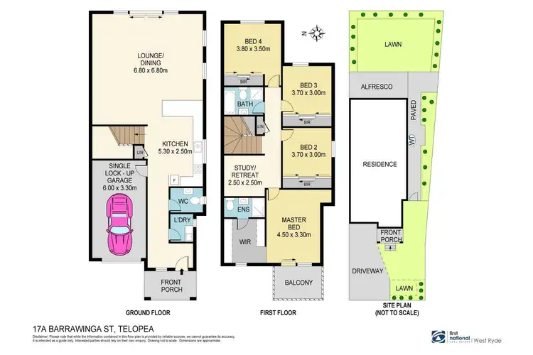 Floorplan of Homely semi-detached listing, 17A. Barrawinga Street, Telopea NSW 2117