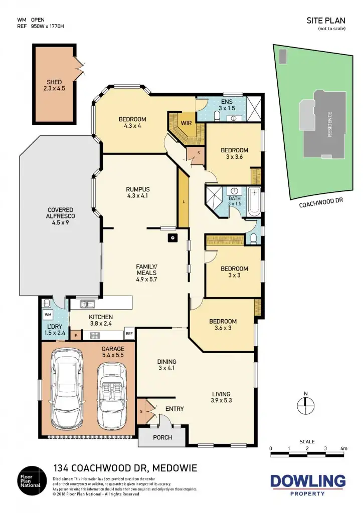 Floorplan of Homely house listing, 134 Coachwood Drive, Medowie NSW 2318
