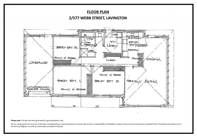 Floorplan of Homely townhouse listing, 2/577 Webb Street, Lavington NSW 2641