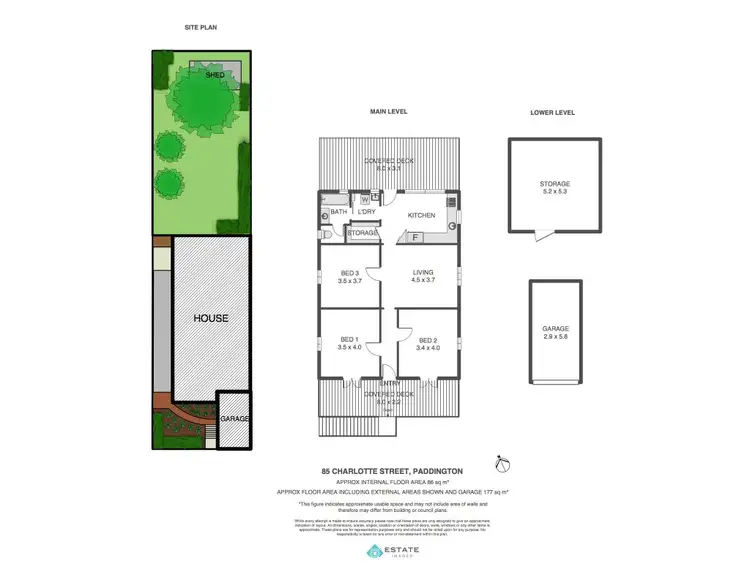 Floorplan of Homely house listing, 85 Charlotte Street, Paddington QLD 4064