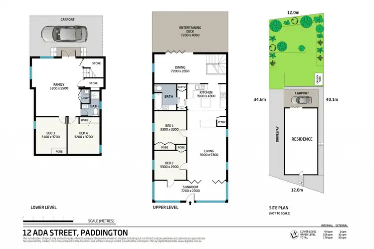 Floorplan of Homely house listing, 12 Ada Street, Paddington QLD 4064