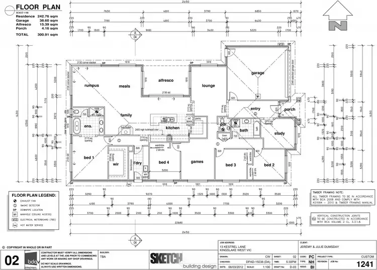 Floorplan of Homely house listing, 13 Kestrel Lane, Kinglake West VIC 3757