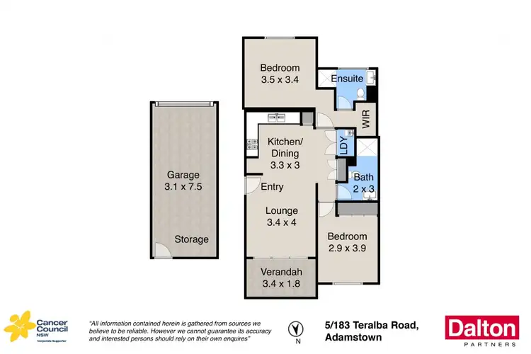 Floorplan of Homely apartment listing, 5/183 Teralba Road, Adamstown NSW 2289