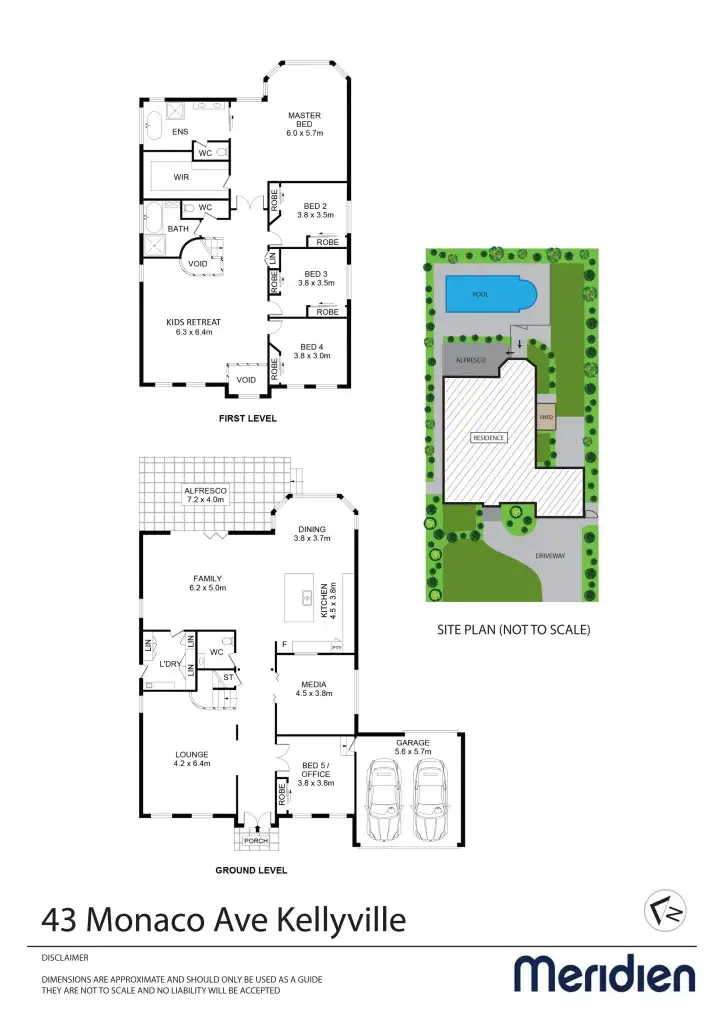 Floorplan of Homely house listing, 43 Monaco Ave, Kellyville NSW 2155
