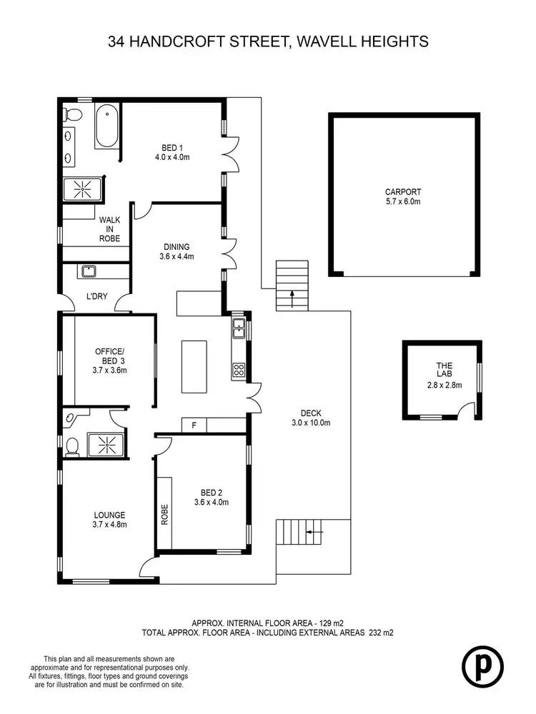 Floorplan of Homely house listing, 34 Handcroft Street, Wavell Heights QLD 4012