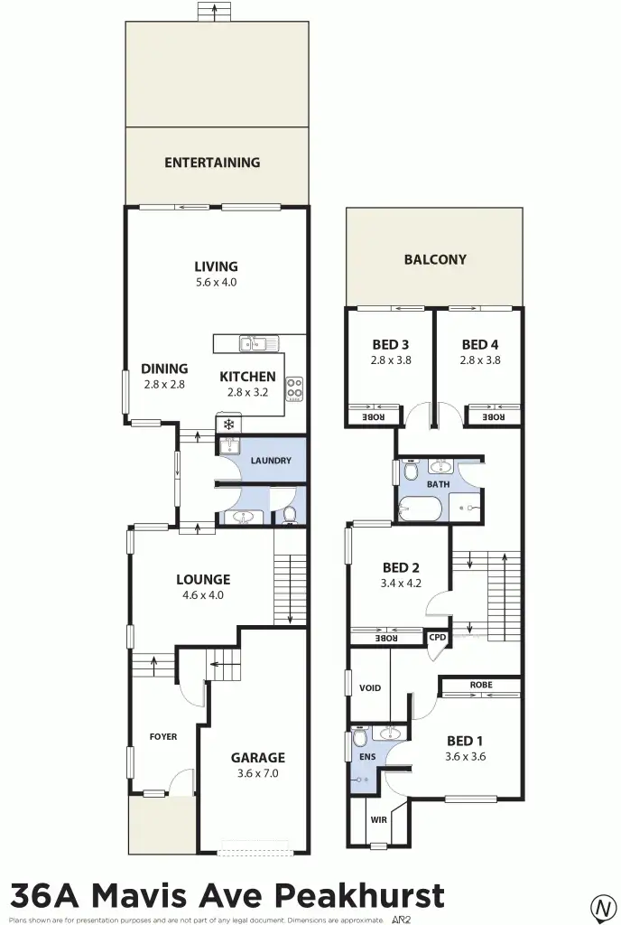Floorplan of Homely semi-detached listing, 36a Mavis Avenue, Peakhurst NSW 2210