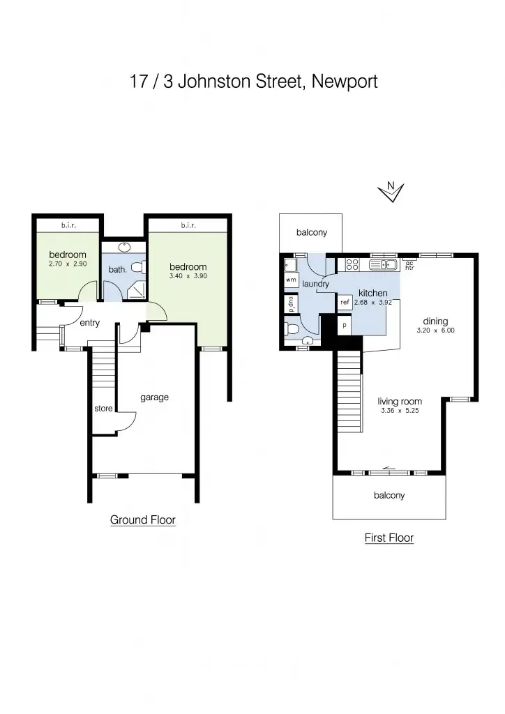 Floorplan of Homely townhouse listing, 17/3 Johnston Street, Newport VIC 3015