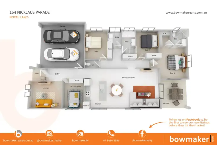 Floorplan of Homely house listing, 154 Nicklaus Parade, North Lakes QLD 4509