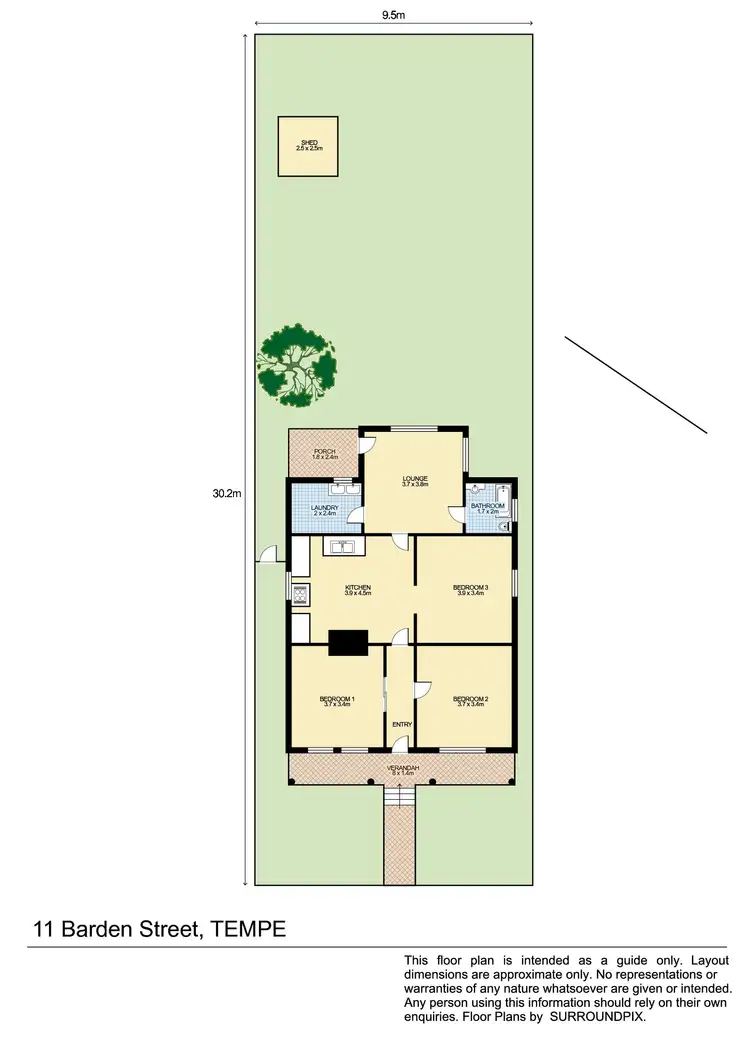 Floorplan of Homely house listing, 11 Barden Street, Tempe NSW 2044