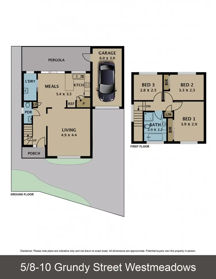 Floorplan of Homely townhouse listing, 5/8-10 Grundy Street, Westmeadows VIC 3049