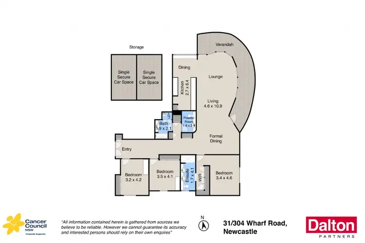 Floorplan of Homely apartment listing, 31/304 Wharf Road, Newcastle NSW 2300