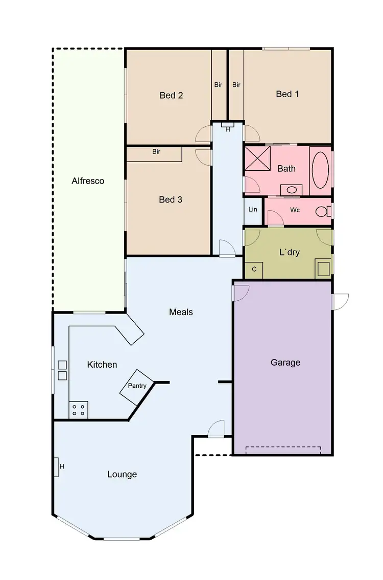 Floorplan of Homely house listing, 27 Bonshaw Drive, Sebastopol VIC 3356