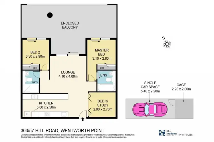 Floorplan of Homely apartment listing, 303/57 Hill Road, Wentworth Point NSW 2127