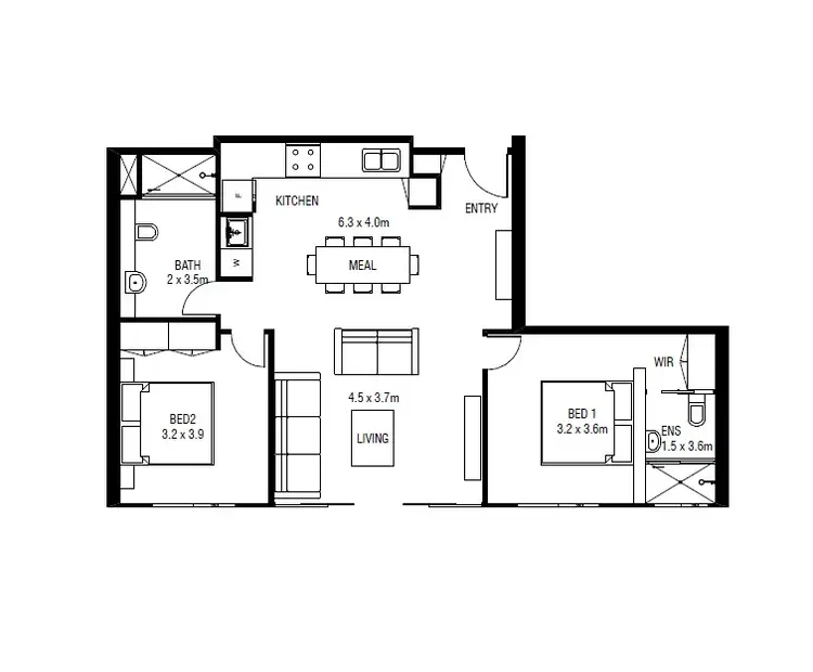 Floorplan of Homely apartment listing, 315/55 Cumberland Drive, Maribyrnong VIC 3032
