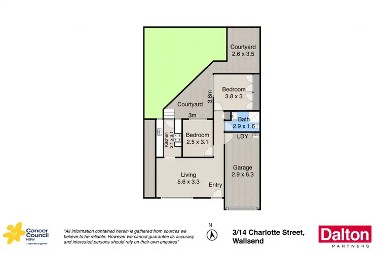 Floorplan of Homely villa listing, 3/14 Charlotte Street, Wallsend NSW 2287