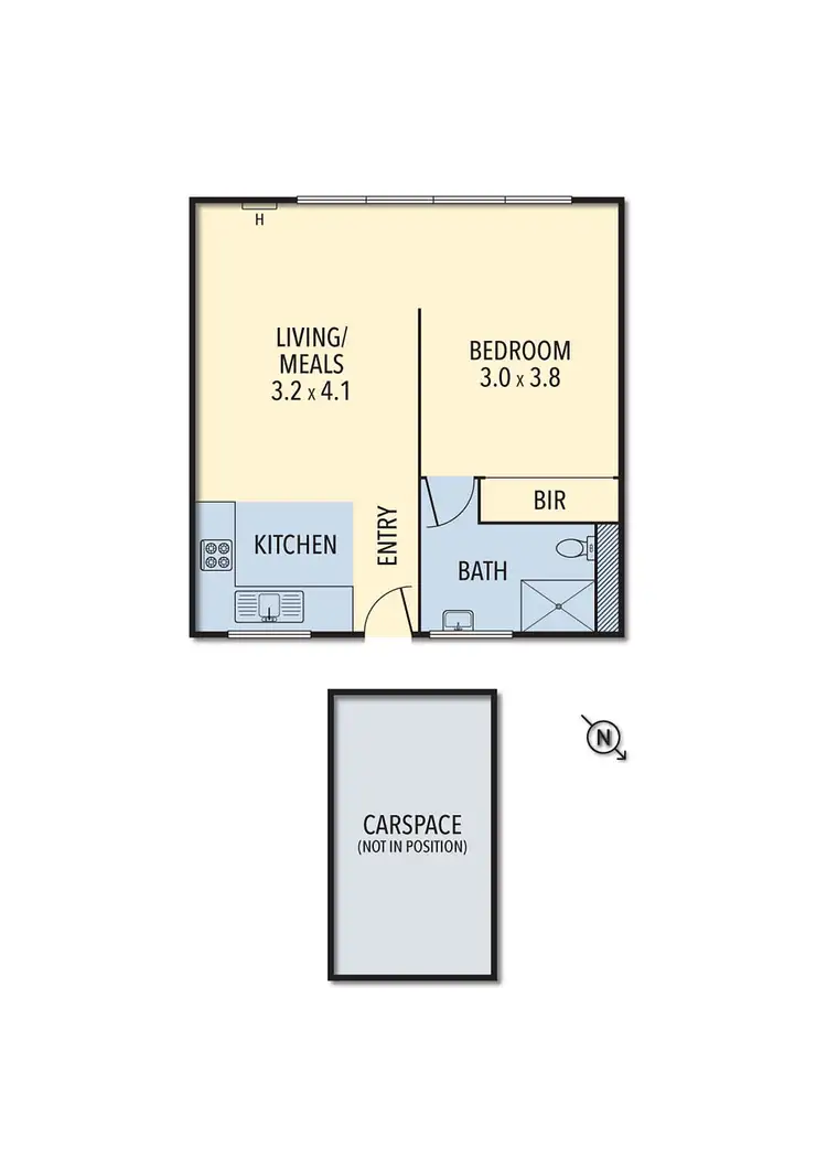 Floorplan of Homely apartment listing, 18/8 Bennett Street, Fitzroy North VIC 3068