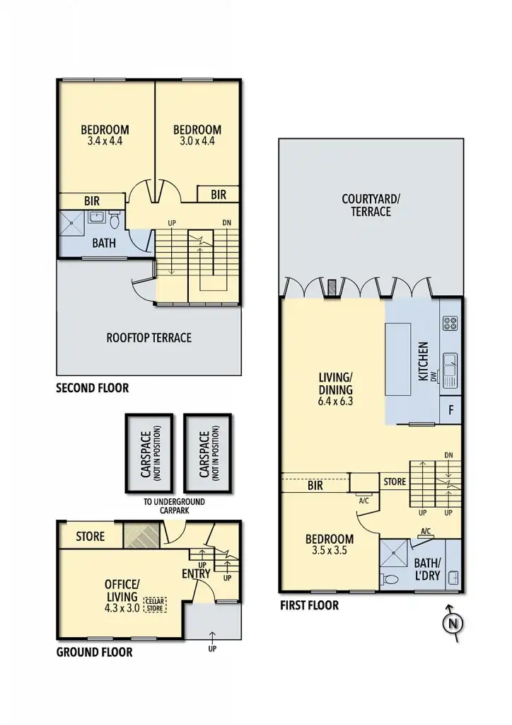 Floorplan of Homely townhouse listing, 26 Tyne Street, Carlton VIC 3053