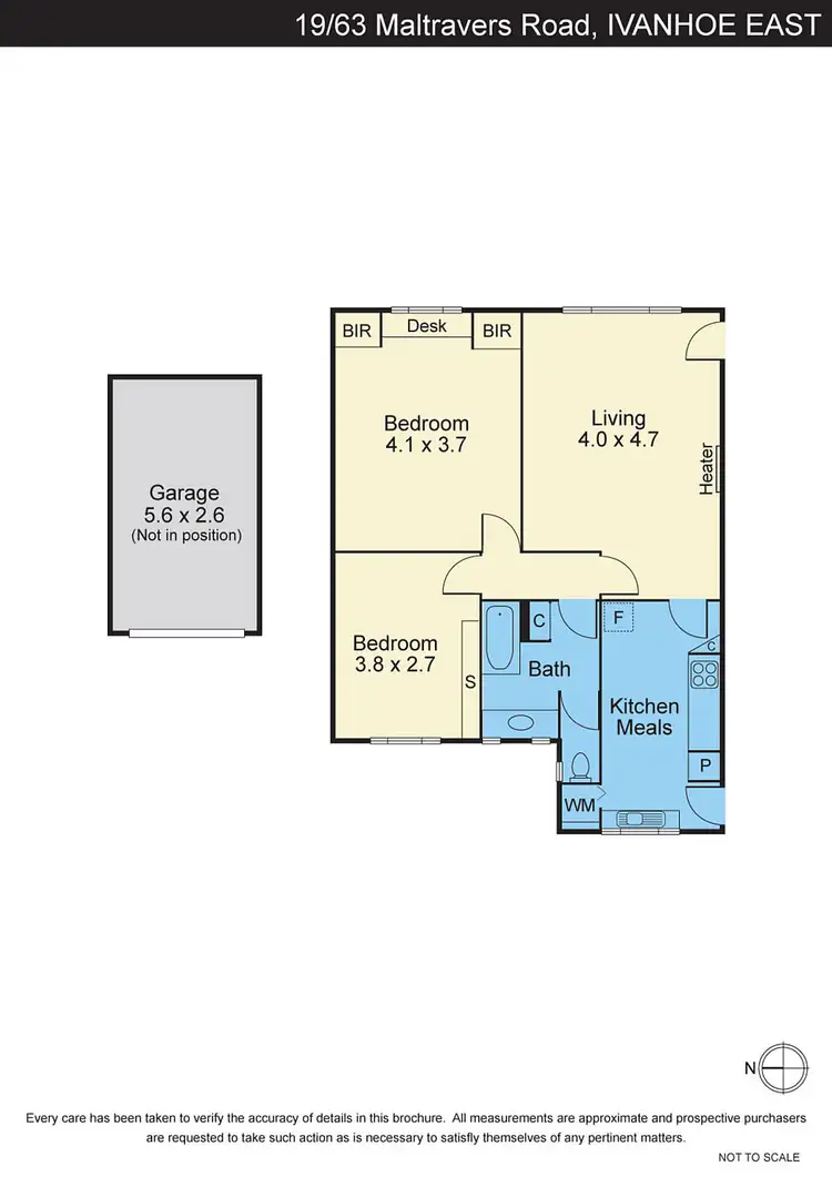 Floorplan of Homely apartment listing, 19/63 Maltravers Road, Ivanhoe East VIC 3079