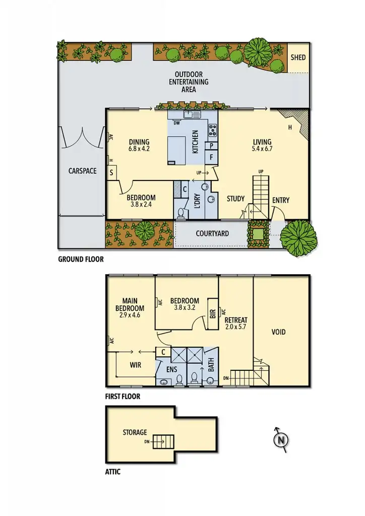 Floorplan of Homely house listing, 55 Webb Street, Fitzroy VIC 3065