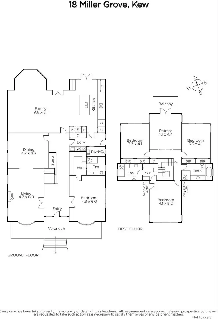 Floorplan of Homely house listing, 18 Miller Grove, Kew VIC 3101