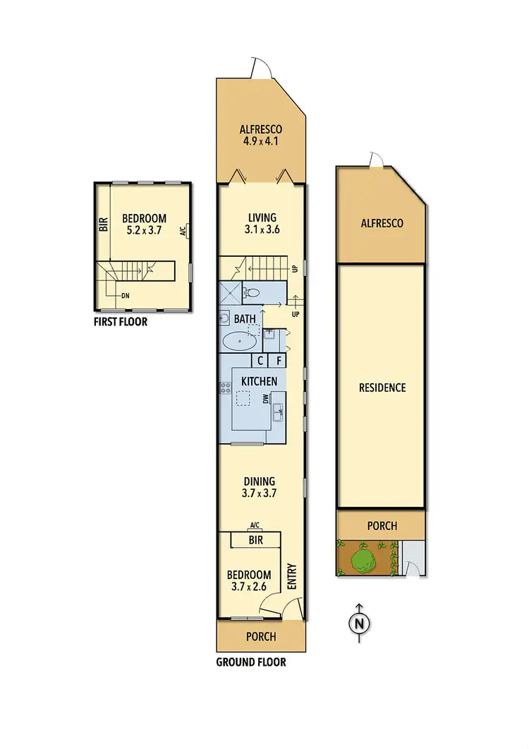 Floorplan of Homely house listing, 53 Tait Street, Fitzroy North VIC 3068