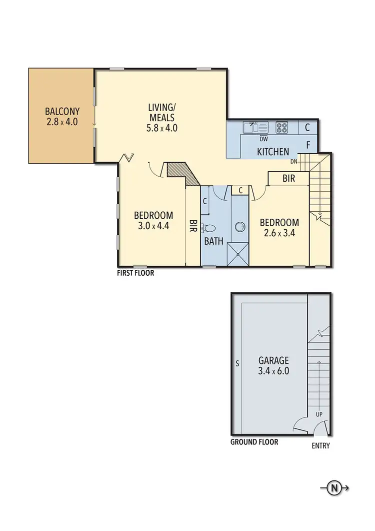 Floorplan of Homely apartment listing, 2/4 Rex Avenue, Alphington VIC 3078