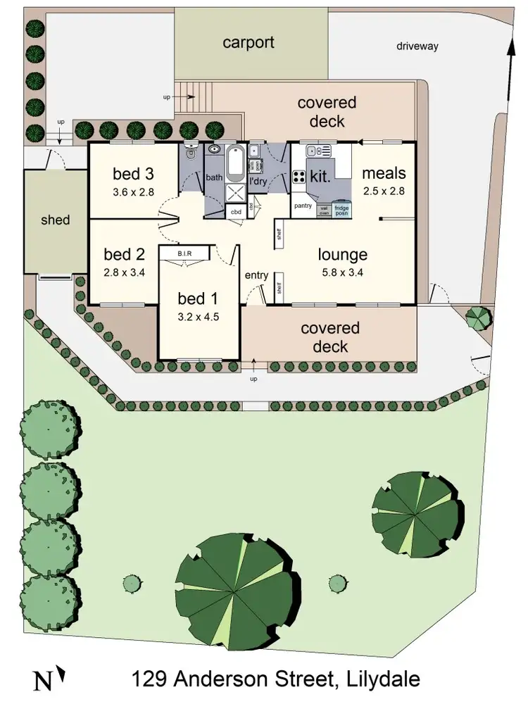 Floorplan of Homely house listing, 129 Anderson Street, Lilydale VIC 3140