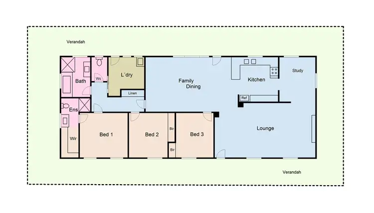 Floorplan of Homely house listing, 1 Madden Road, Cardigan Village VIC 3352
