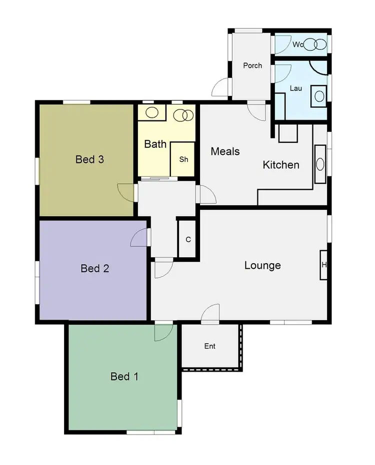 Floorplan of Homely house listing, 1223 Norman Street, Wendouree VIC 3355