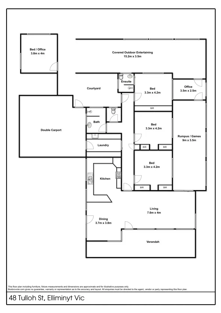 Floorplan of Homely house listing, 48 Tulloh Street, Elliminyt VIC 3250