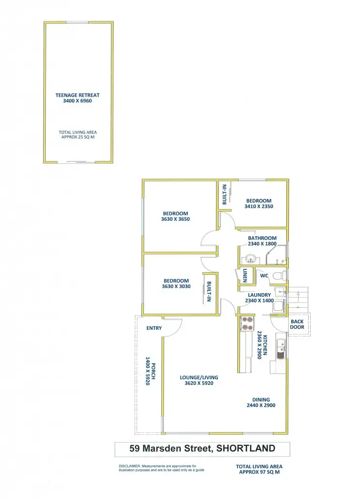 Floorplan of Homely house listing, 59 Marsden Street, Shortland NSW 2307
