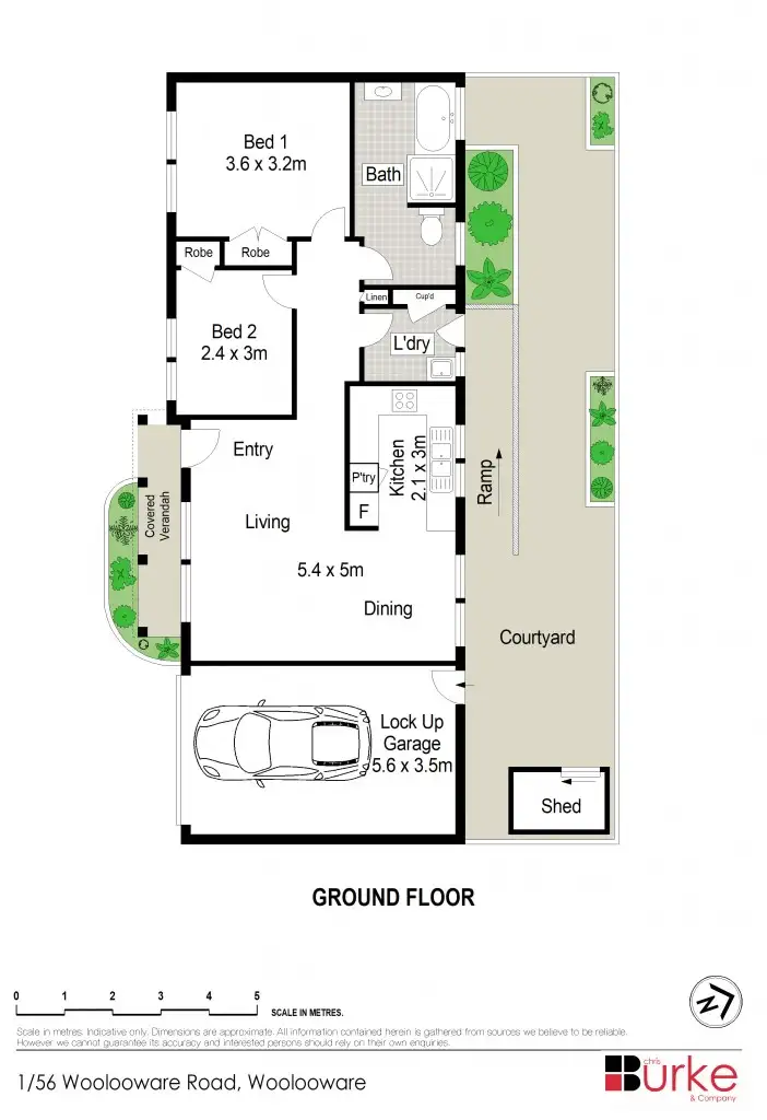 Floorplan of Homely villa listing, 1/56 Woolooware Road, Woolooware NSW 2230
