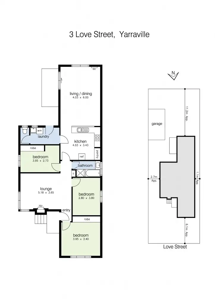 Floorplan of Homely house listing, 3 Love Street, Yarraville VIC 3013