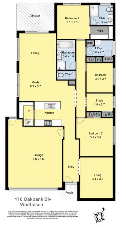 Floorplan of Homely house listing, 110 Oakbank Boulevard, Whittlesea VIC 3757