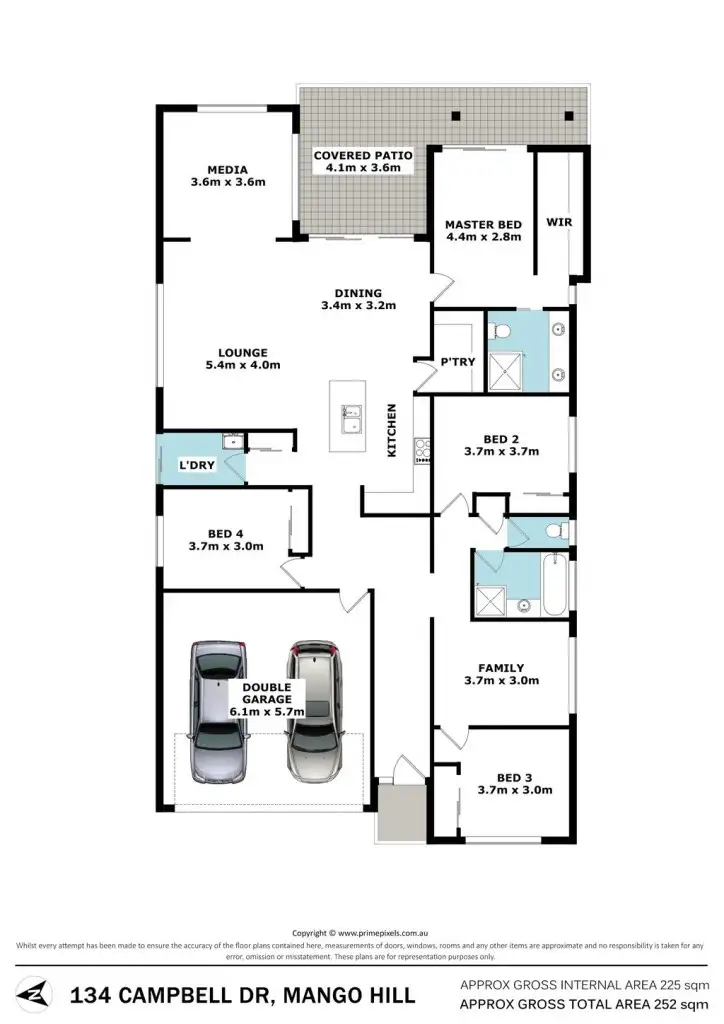Floorplan of Homely house listing, 134 Campbell Drive, Mango Hill QLD 4509