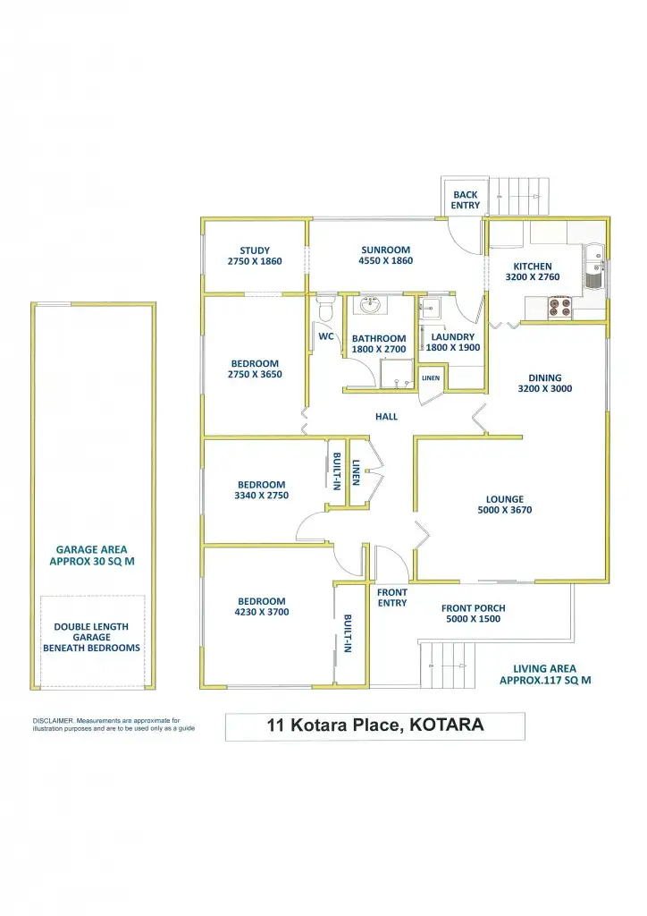 Floorplan of Homely house listing, 11 Kotara Place, Kotara NSW 2289