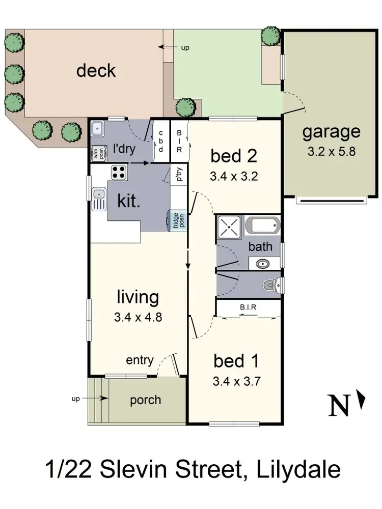 Floorplan of Homely unit listing, 1/22 Slevin Street, Lilydale VIC 3140