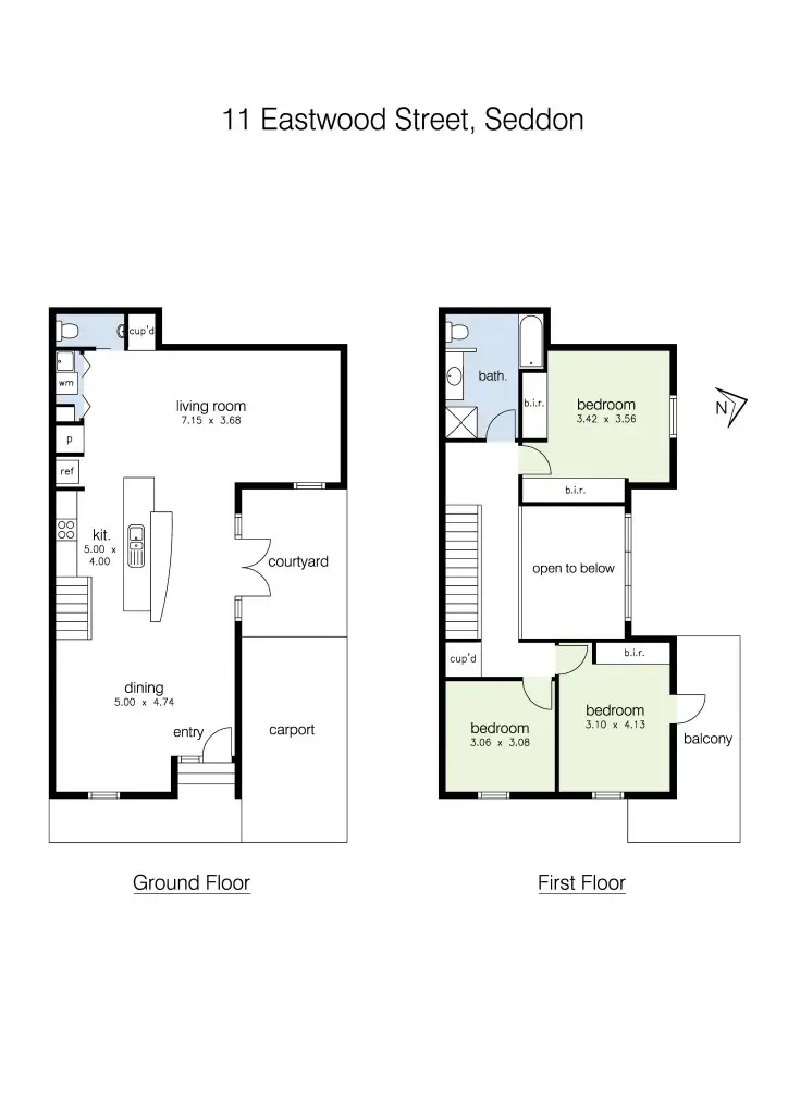 Floorplan of Homely townhouse listing, 11 Eastwood Street, Seddon VIC 3011