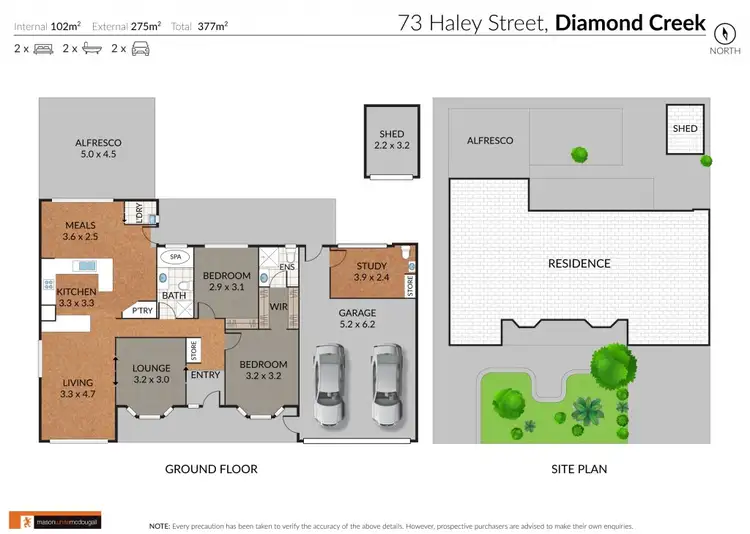 Floorplan of Homely house listing, 73 Haley Street, Diamond Creek VIC 3089