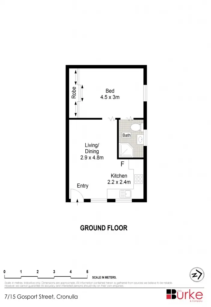 Floorplan of Homely unit listing, 7/15 Gosport Street, Cronulla NSW 2230