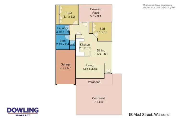 Floorplan of Homely villa listing, 1B Abel Street, Wallsend NSW 2287