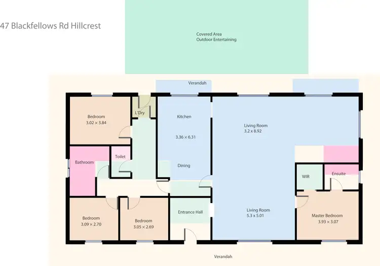 Floorplan of Homely house listing, 47 Blackfellows Lane, Hillcrest VIC 3351