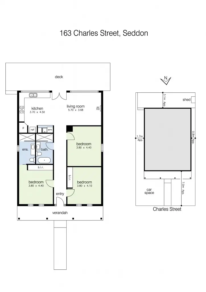 Floorplan of Homely house listing, 163 Charles Street, Seddon VIC 3011