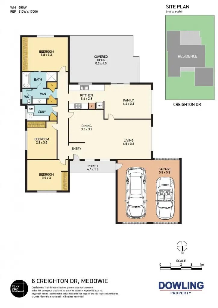 Floorplan of Homely house listing, 6 Creighton Drive, Medowie NSW 2318
