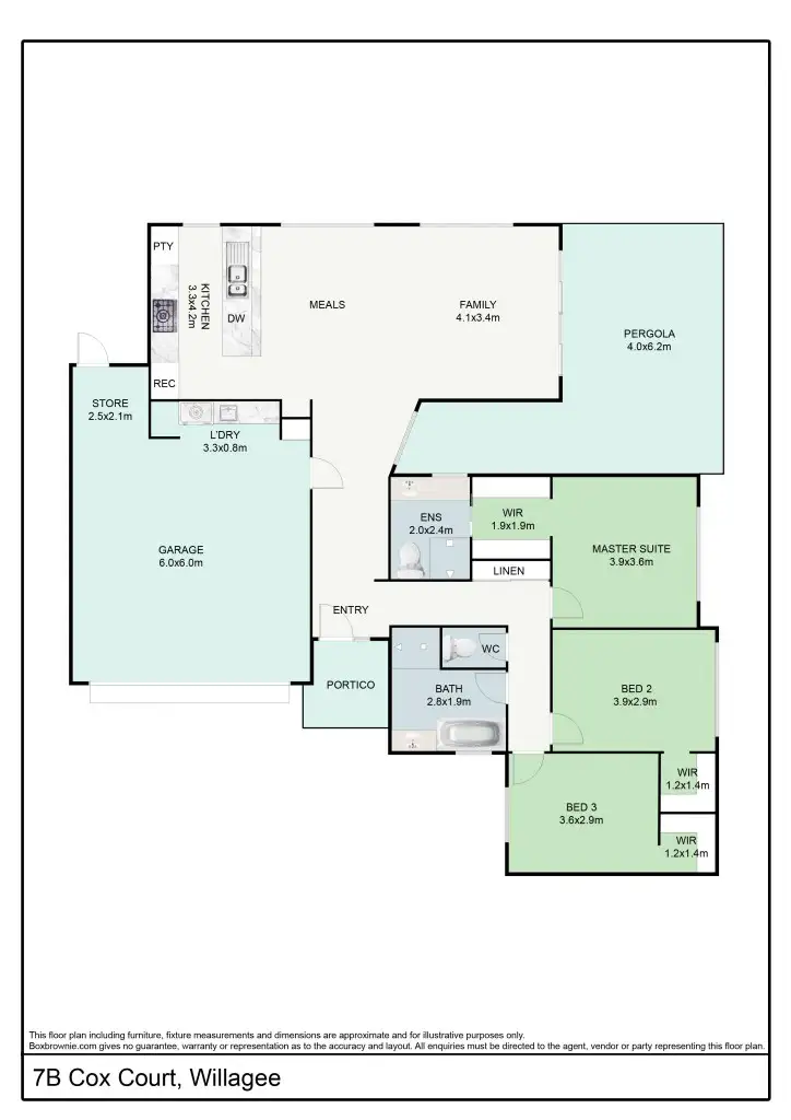 Floorplan of Homely house listing, 7B Cox Court, Willagee WA 6156