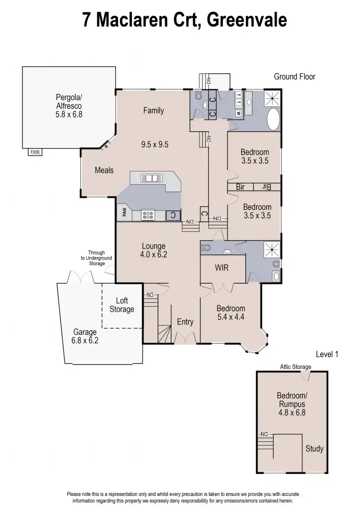 Floorplan of Homely house listing, 7 Maclaren Court, Greenvale VIC 3059