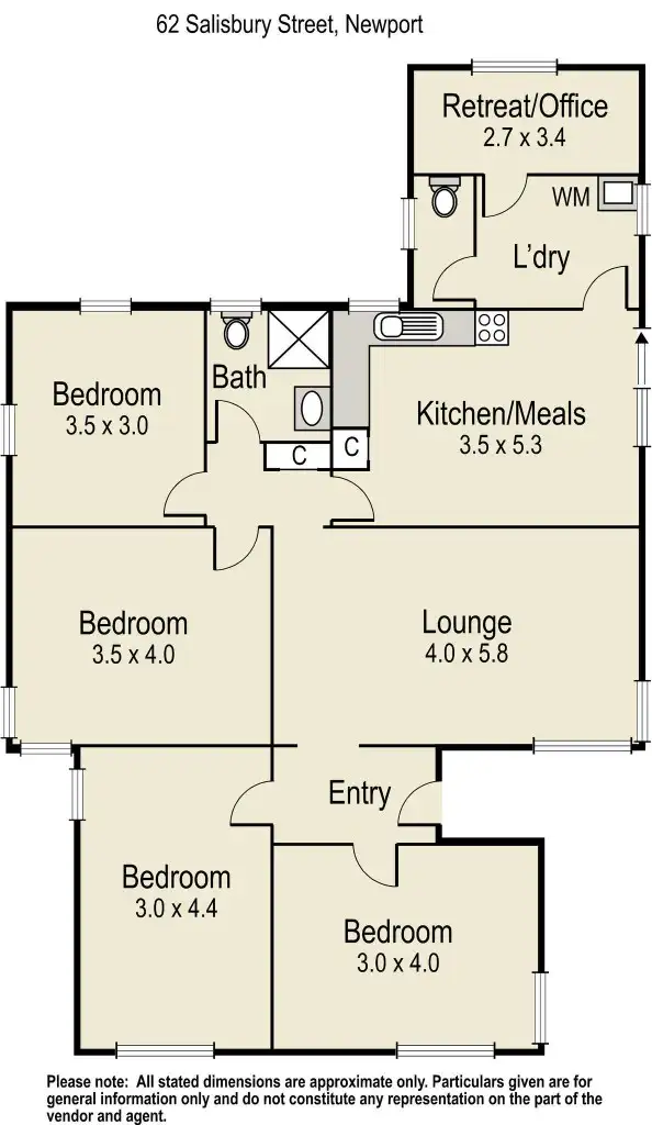Floorplan of Homely house listing, 62 Salisbury Street, Newport VIC 3015