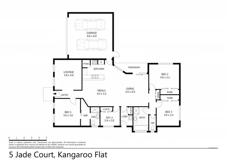 Floorplan of Homely house listing, 5 Jade Court, Kangaroo Flat VIC 3555